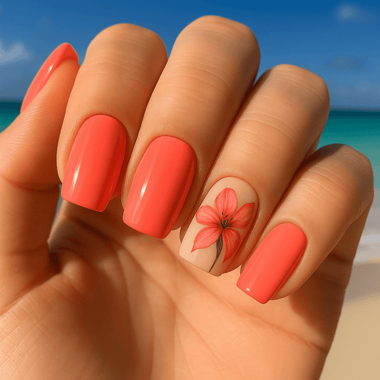 🌺 Ready, Set, Glow! The Boldest Coral, Pink and Beachy Nail Colors to Rock This Season