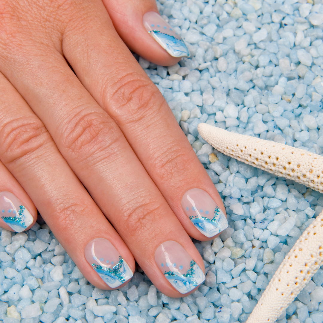 Dive Into Summer: Ocean Blues and Wave-Inspired Ombre Nails