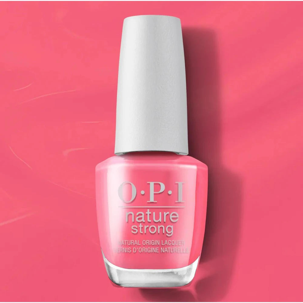 OPI Nature Strong - Big Bloom Energy (0.5 oz) 🩷❤️ Vibrant Coral Pink Nail Polish