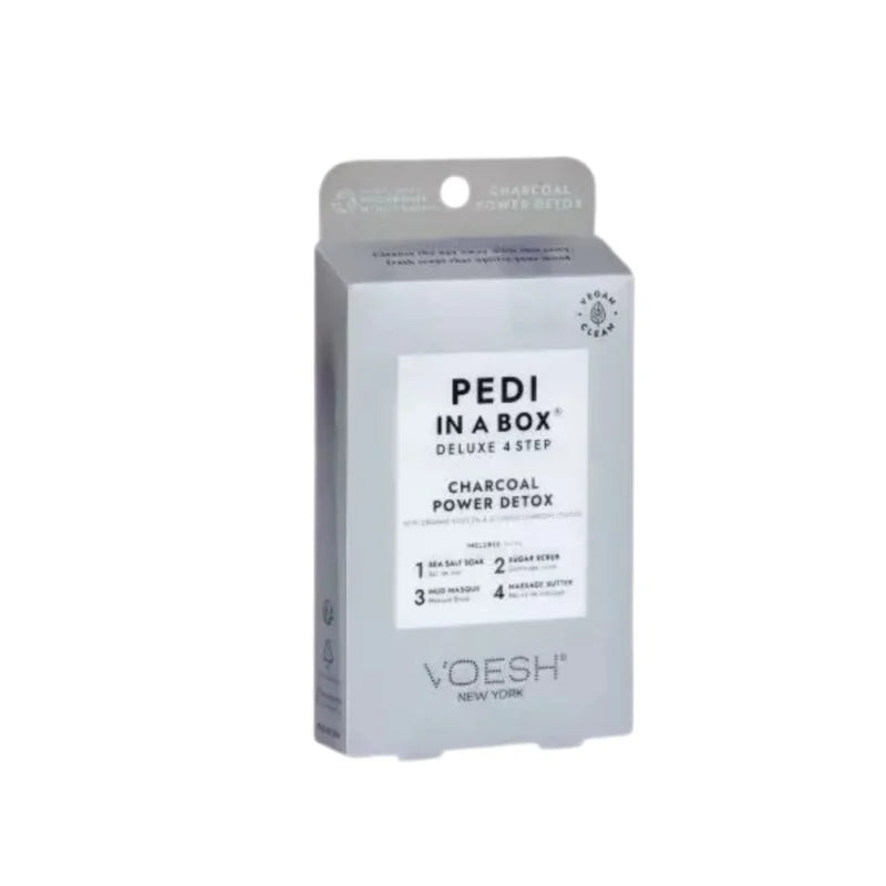 Voesh New York Deluxe 4 Step - Pedicure Kit - Charcoal Power Detox