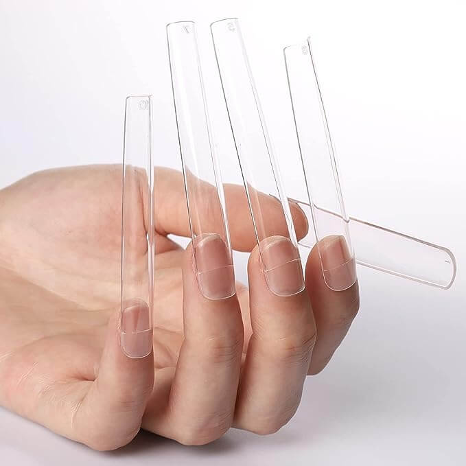 4XL Square Clear Acrylic Nail Tips