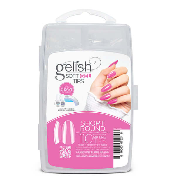 Gelish Soft Gel Nail Tips, 110 Count - Short Round