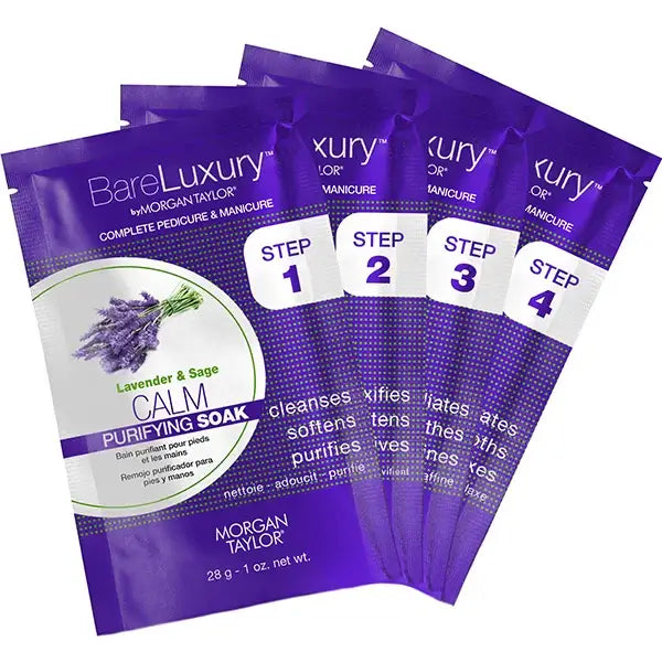 Calm Lavender & Sage - Bare Luxury by Morgan Taylor - 4 Step Mani Pedi Kit