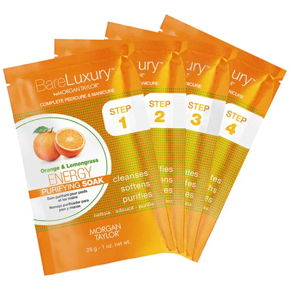 Energy Orange & Lemongrass - Bare Luxury by Morgan Taylor - 4 Step Mani Pedi Kit