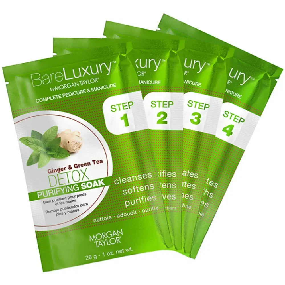 Detox Ginger & Green Tea - Bare Luxury by Morgan Taylor - 4 Step Mani Pedi Kit