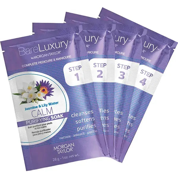 Calm Jasmine & Lily Water - Bare Luxury by Morgan Taylor - 4 Step Mani Pedi Kit