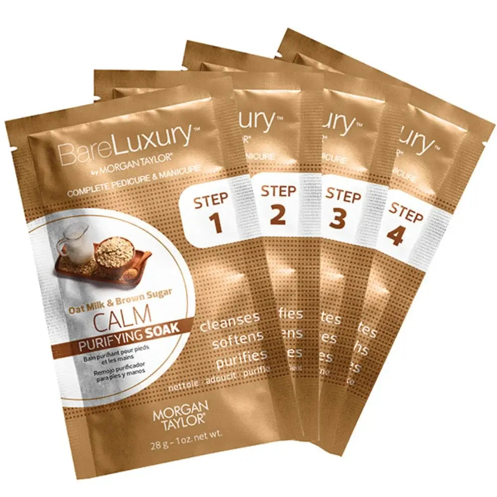 Calm Oat Milk & Brown Sugar - Bare Luxury by Morgan Taylor - 4 Step Mani Pedi Kit
