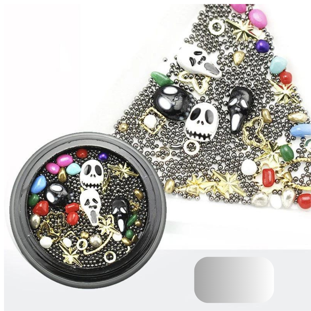 Halloween Nail 3D Charms - Skulls & Pumpkins