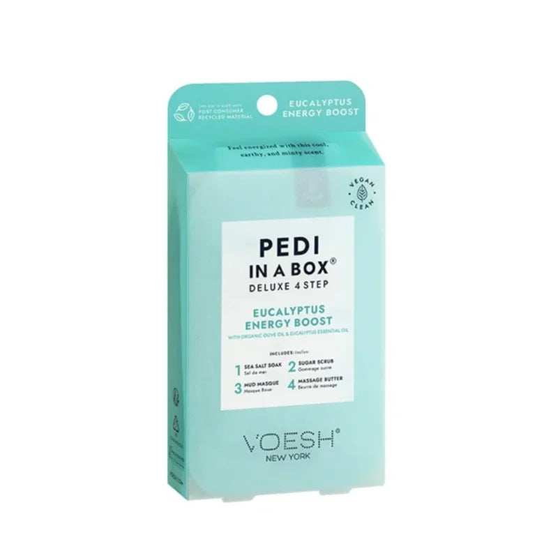 Voesh New York Deluxe 4 Step - Pedicure Kit - Eucalyptus Energy Boost
