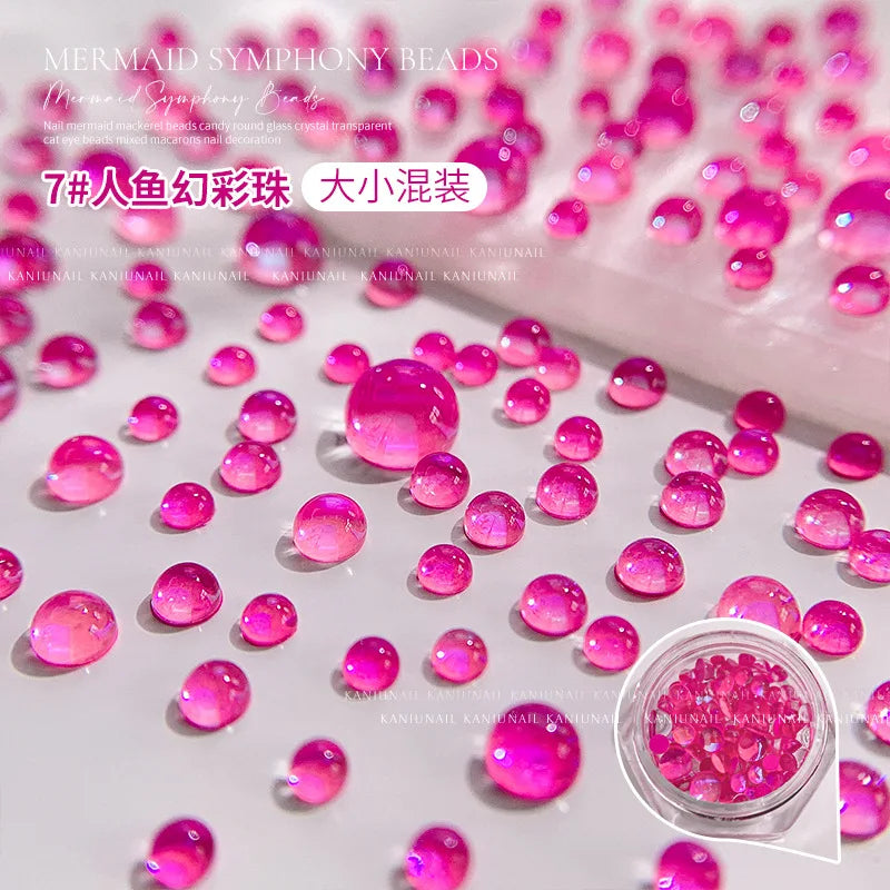 Aurora Bubble Beads Nail Art Charms