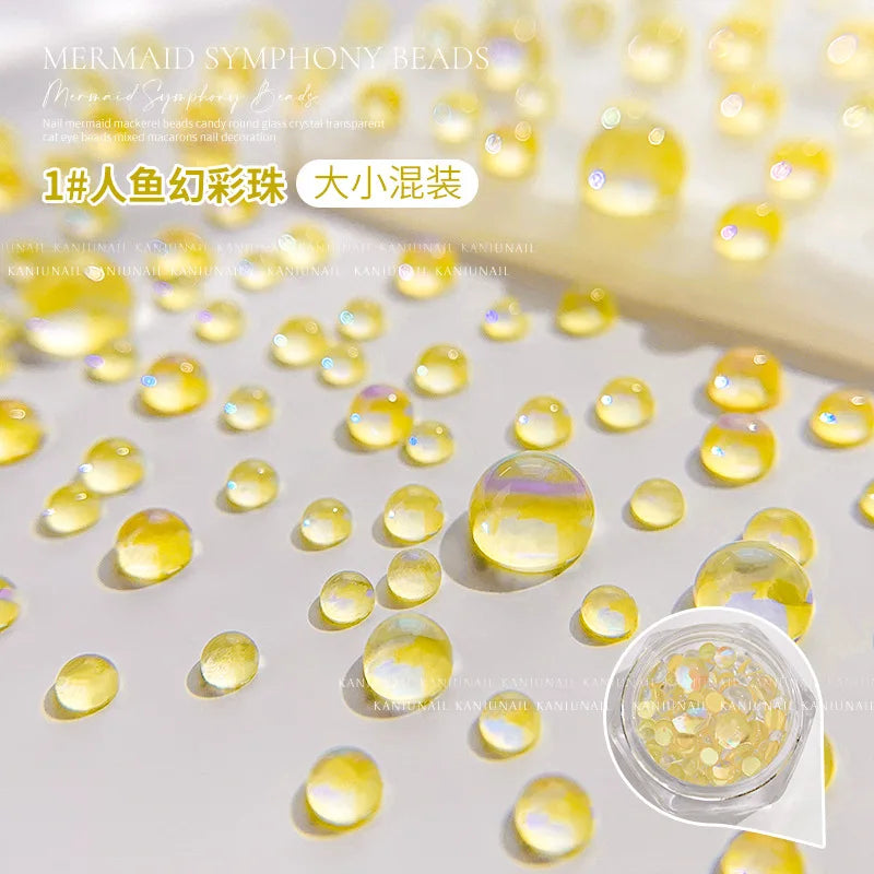 Aurora Bubble Beads Nail Art Charms