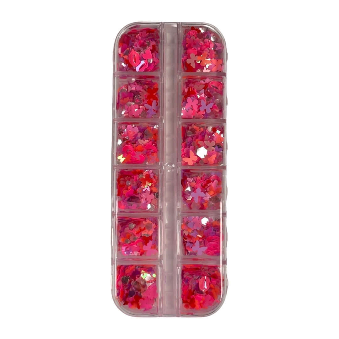 Assorted Red Nail Art Glitter / Sequins