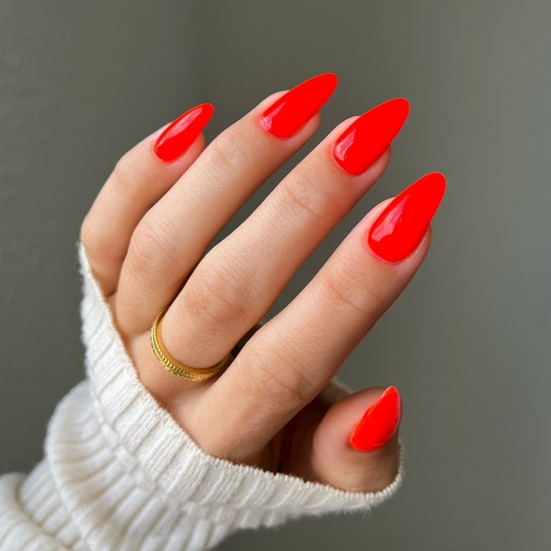DND DIVA Astral Spark #218 NEON RED NAIL POLISH