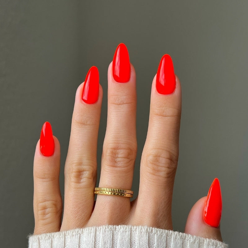 DND DIVA Astral Spark #218 NEON RED NAIL POLISH