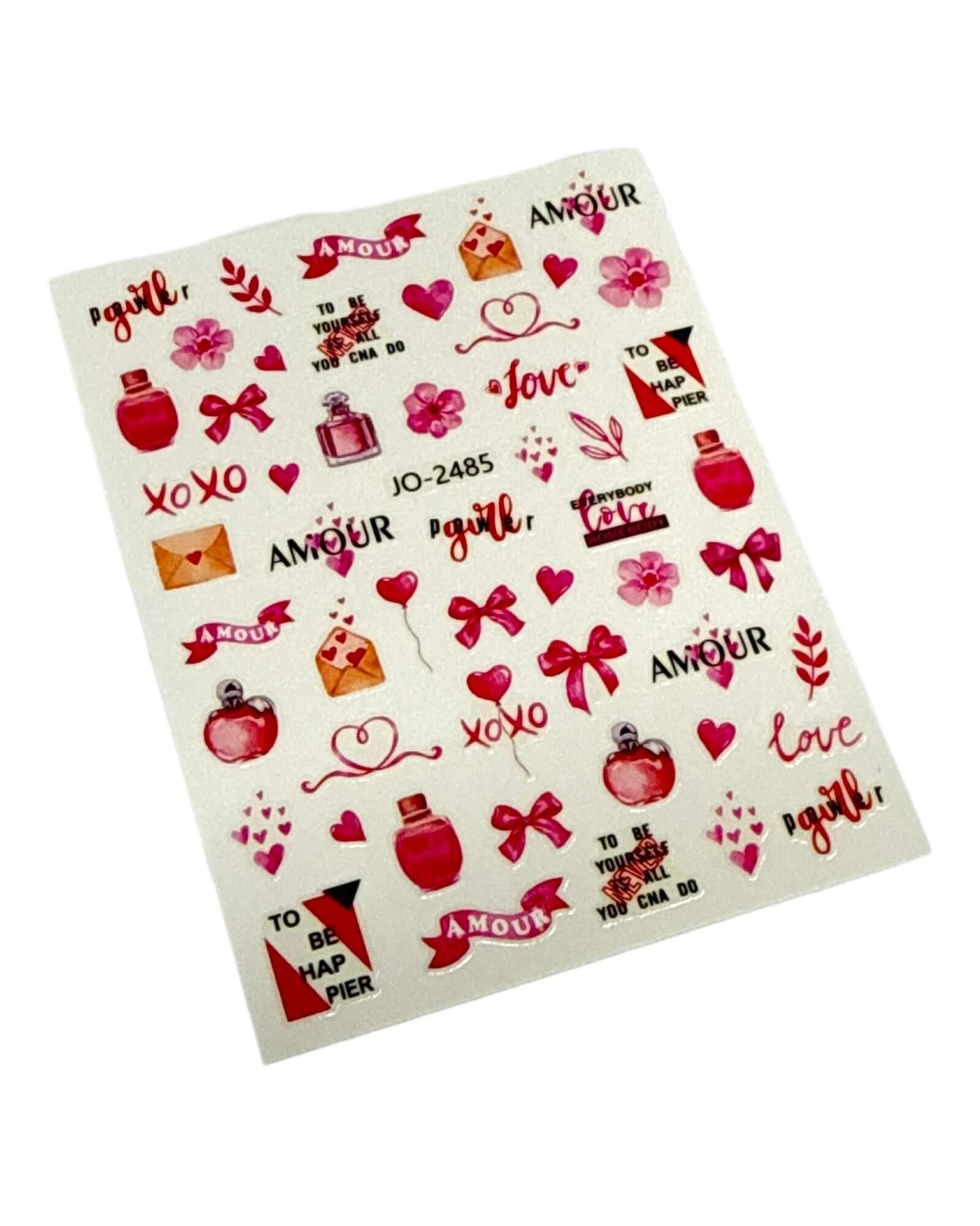 French Love Nail Stickers – Romantic & Minimalist Nail Art Decals