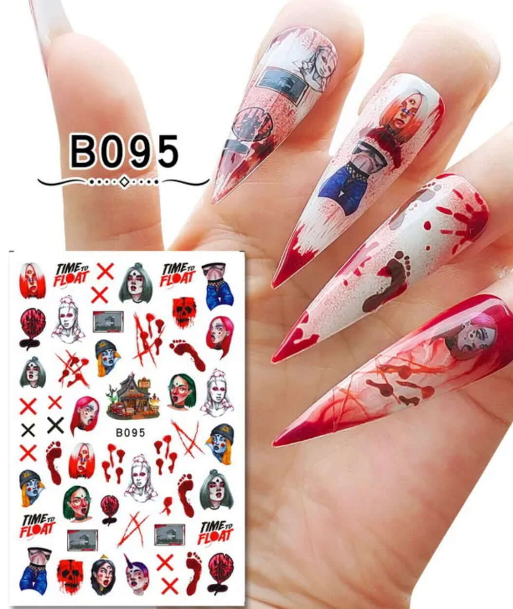 Skull Halloween Nail Art - Self Adhesive - Easy Nail Art