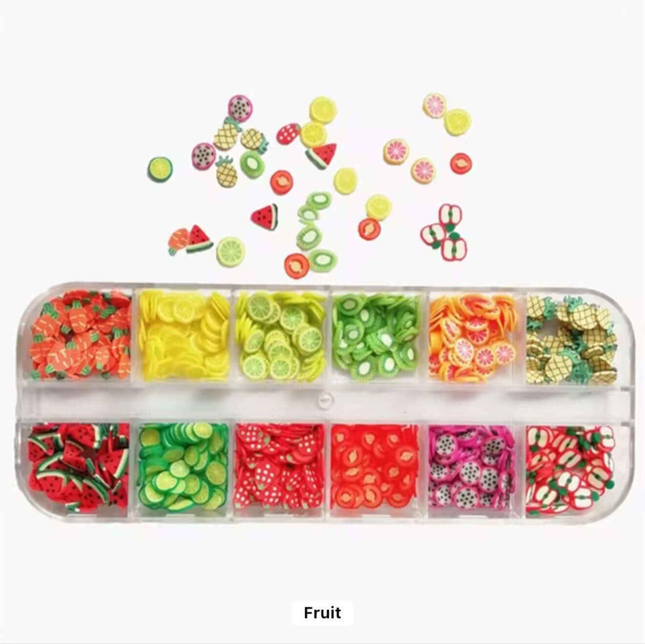 fruit slice nail art sequins