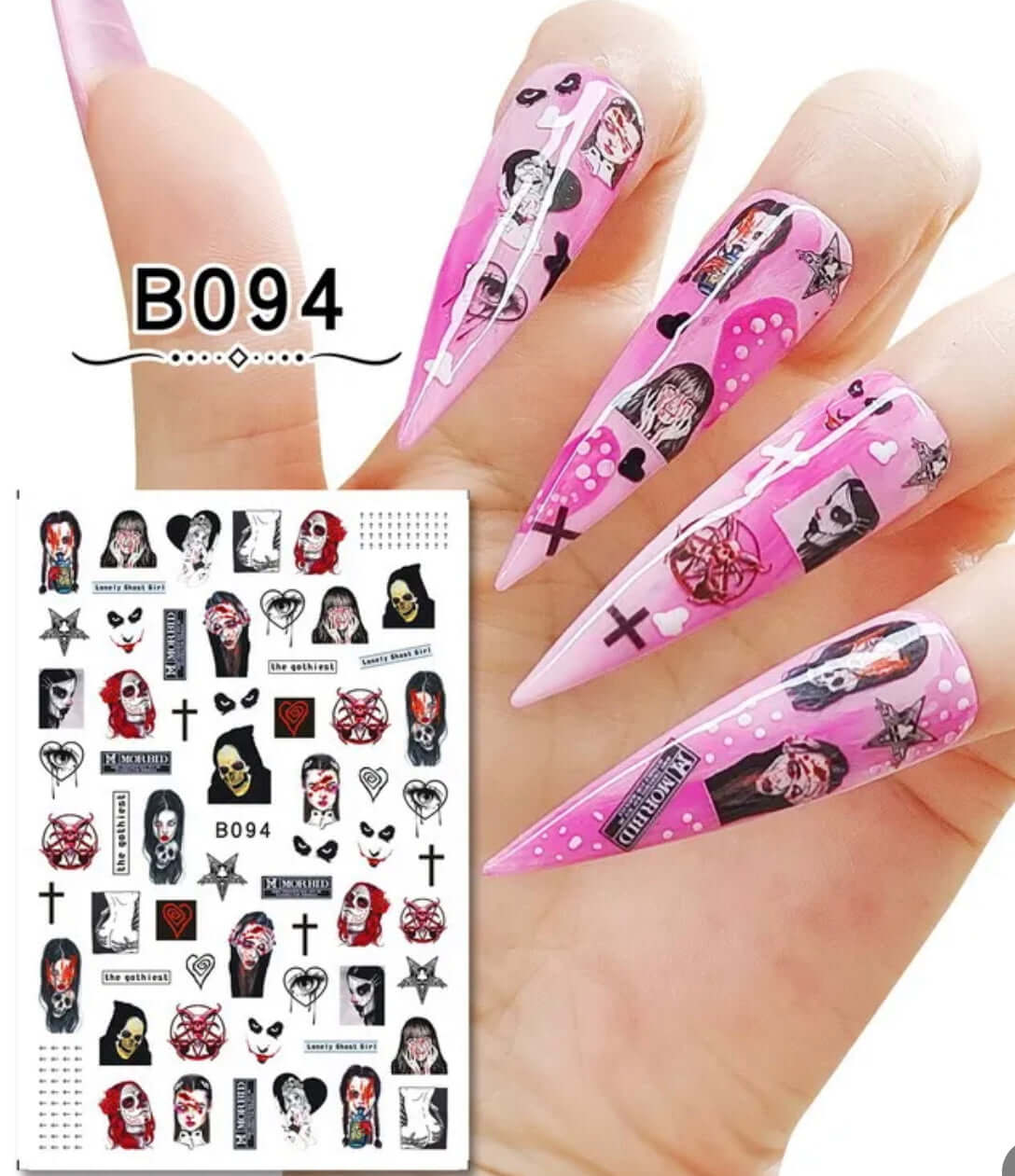 Ghost Nails - Halloween Nail Art Stickers - Easy To Apply