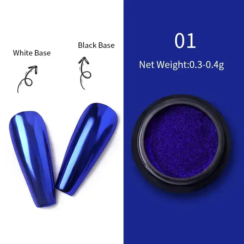 Nail Mirror Glitter Powder Metallic