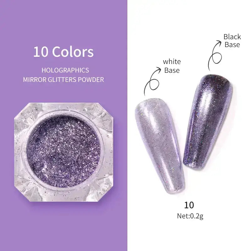 Nail Mirror Glitter Powder Metallic