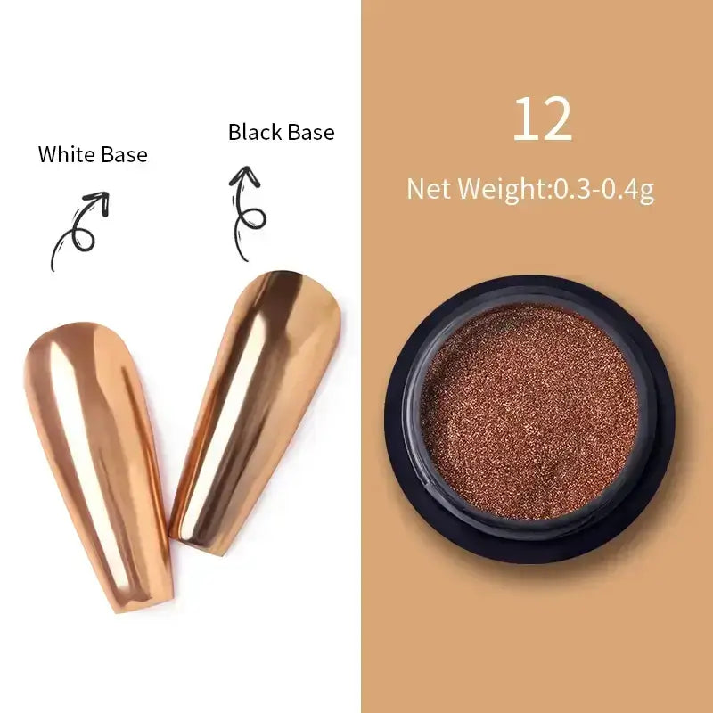 Nail Mirror Glitter Powder Metallic