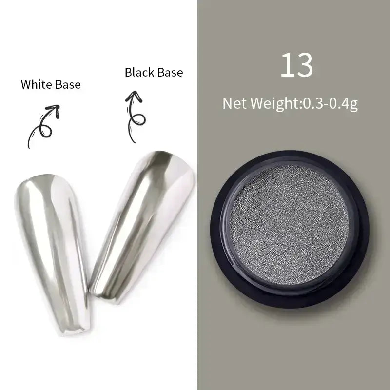 Nail Mirror Glitter Powder Metallic