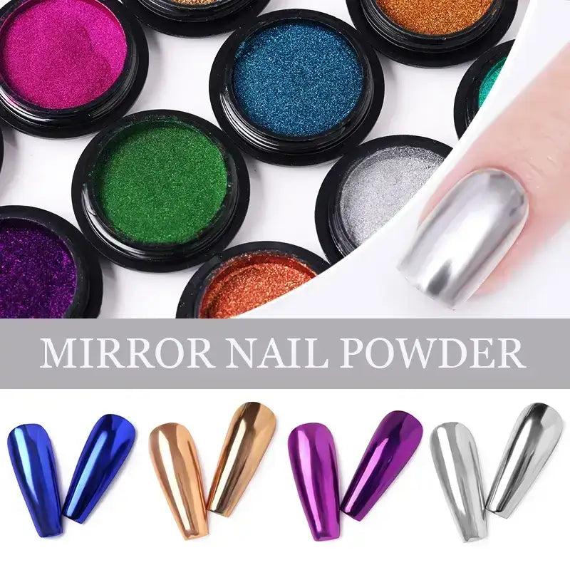 Nail Mirror Glitter Powder Metallic