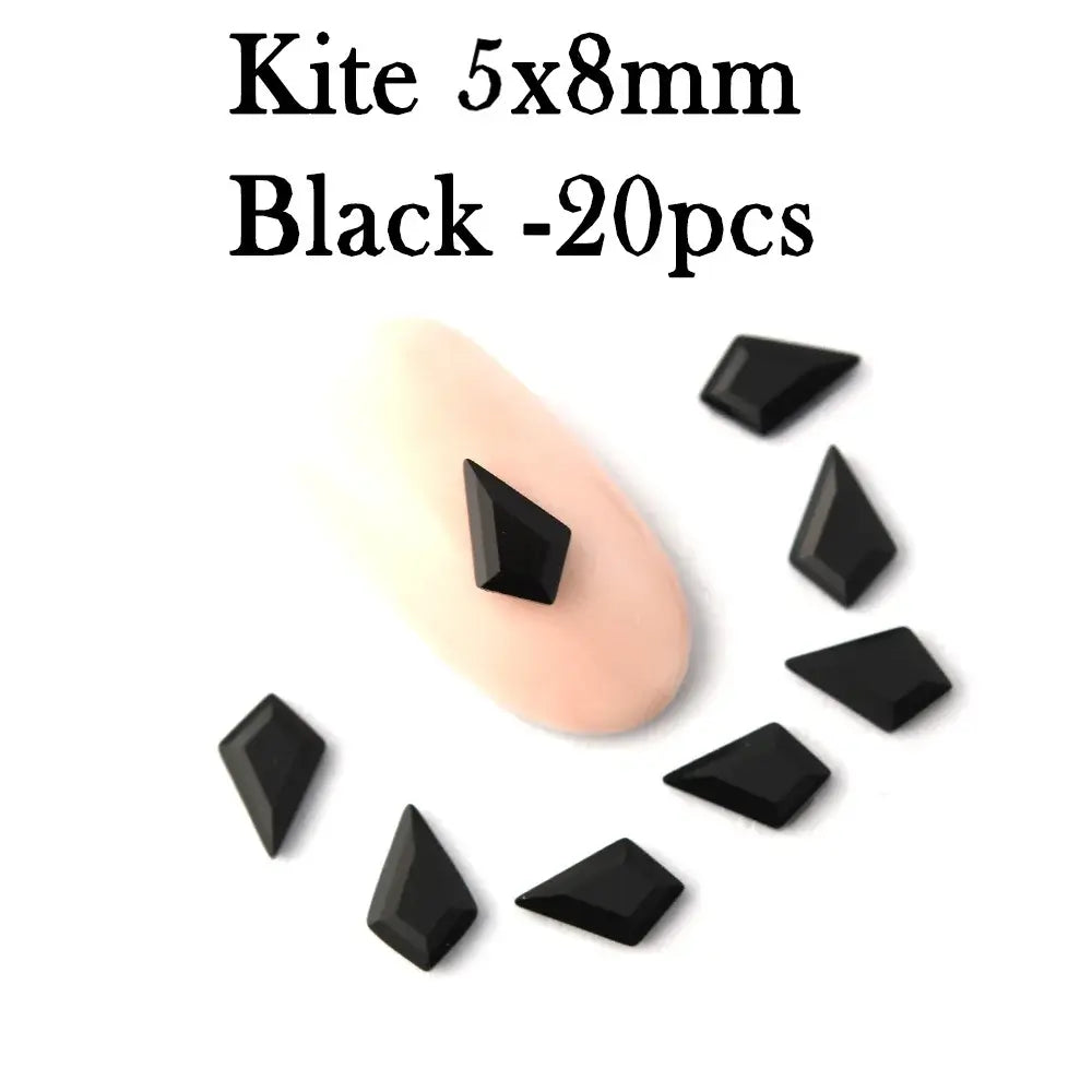Arrow Shape Nail Art Rhinestones - Colorful 3D Gems