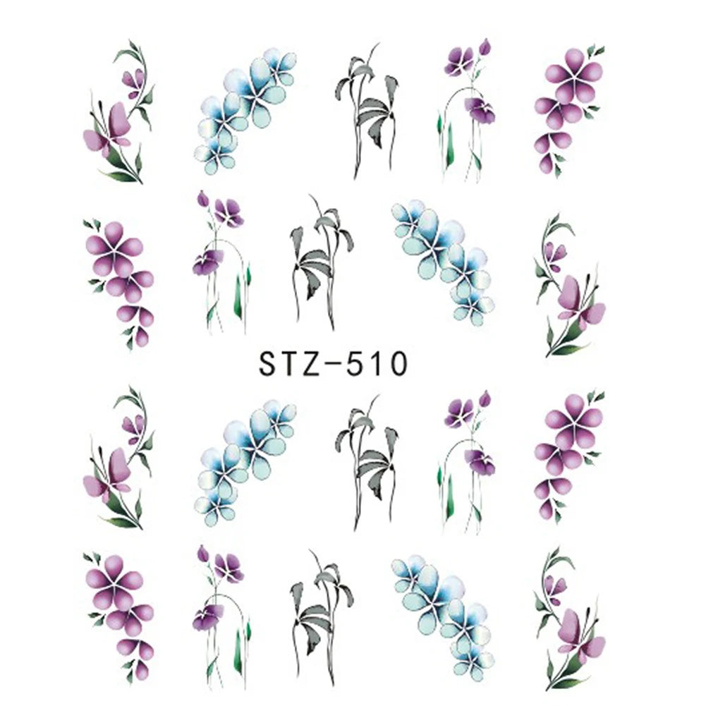Nail Water Stickers – 3D Flower & Flamingo DIY Art