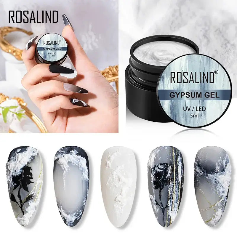 ROSALIND White Gypsum Gel for 3D Nail Art