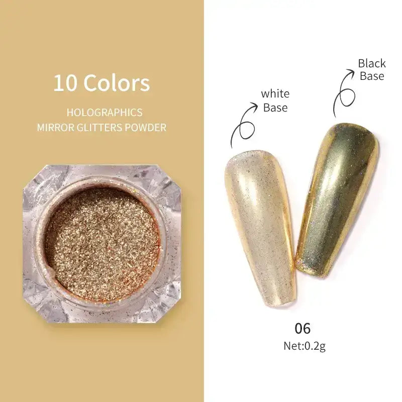 Nail Mirror Glitter Powder Metallic