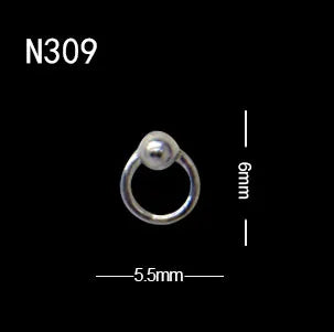 Punk Ox Nose Nail Charms – Manicure Stud Rings