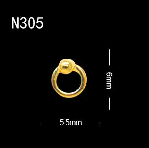 Punk Ox Nose Nail Charms – Manicure Stud Rings