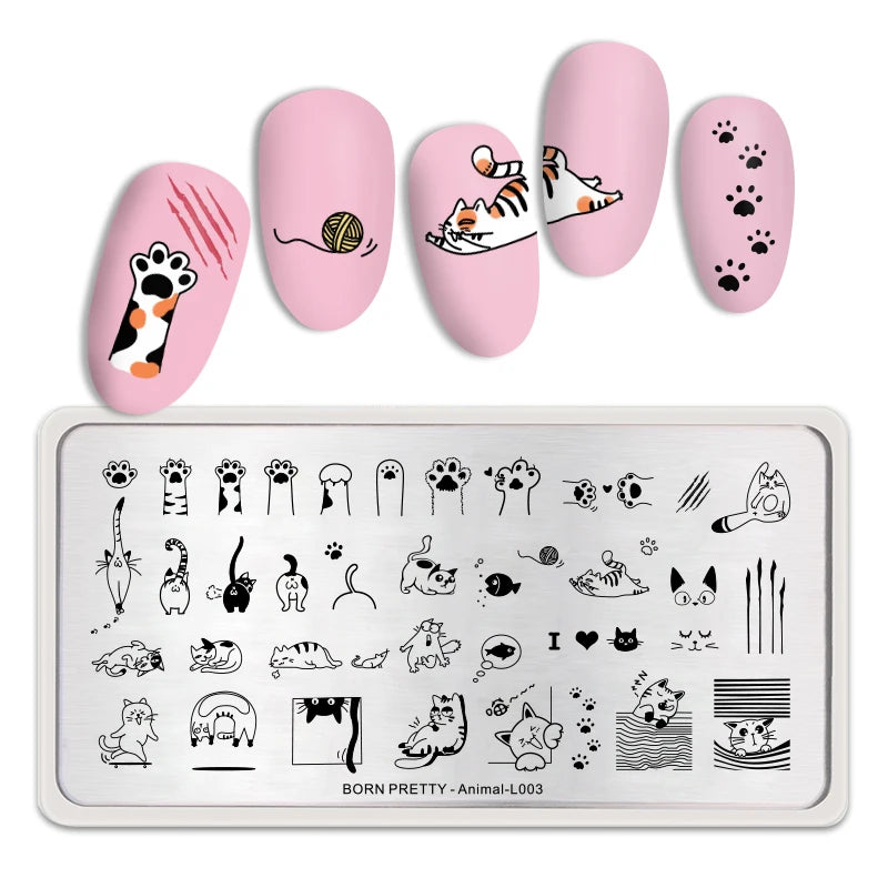BORN PRETTY Nail Stamping Plates – Butterfly, Lace, Floral