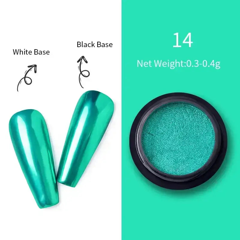 Nail Mirror Glitter Powder Metallic copy