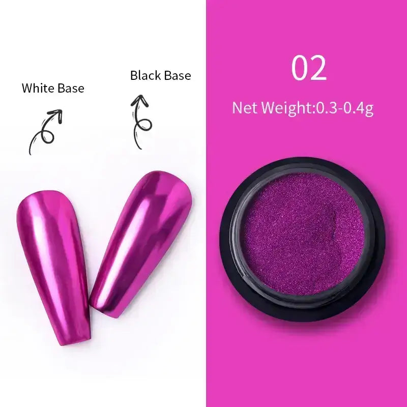 Nail Mirror Glitter Powder Metallic