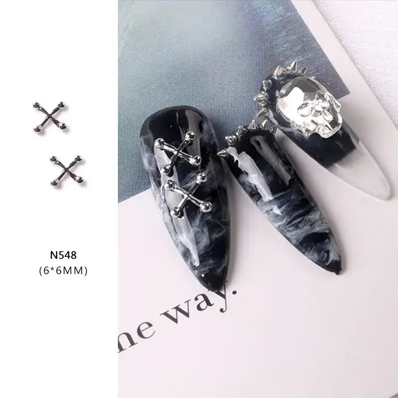 Punk Ox Nose Nail Charms – Manicure Stud Rings