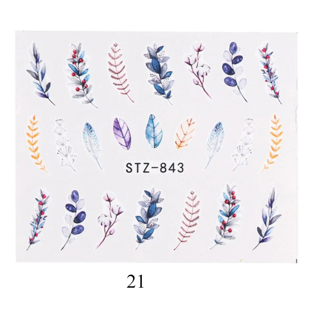Nail Water Stickers – 3D Flower & Flamingo DIY Art