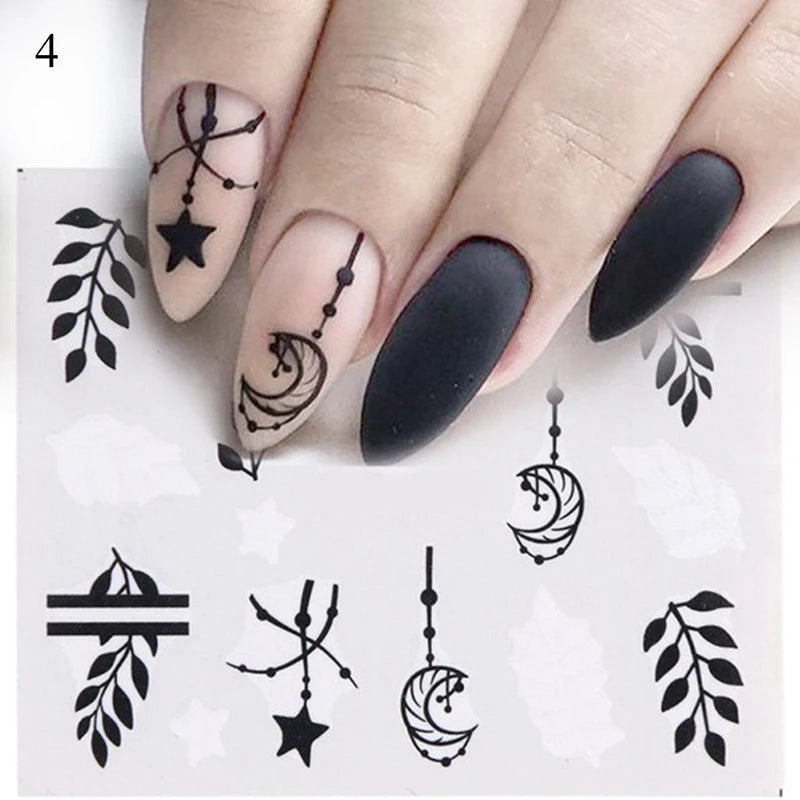 Nail Water Stickers – 3D Flower & Flamingo DIY Art