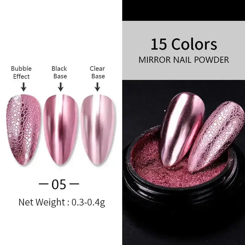 Nail Mirror Glitter Powder Metallic