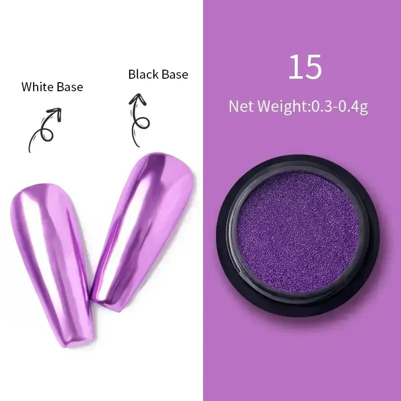 Nail Mirror Glitter Powder Metallic