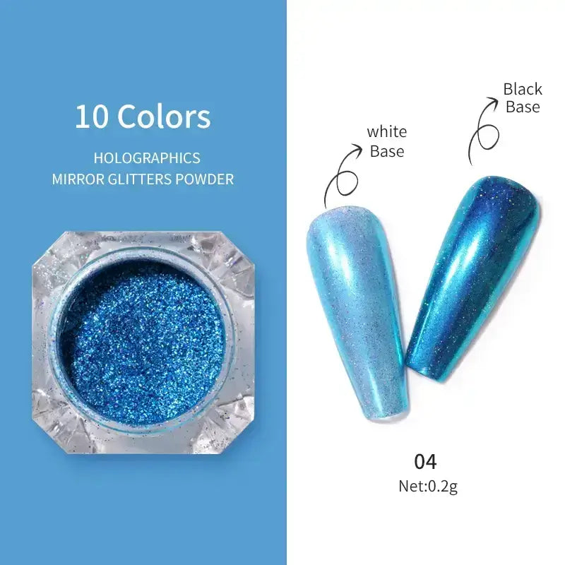 Nail Mirror Glitter Powder Metallic