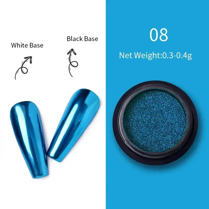 Nail Mirror Glitter Powder Metallic