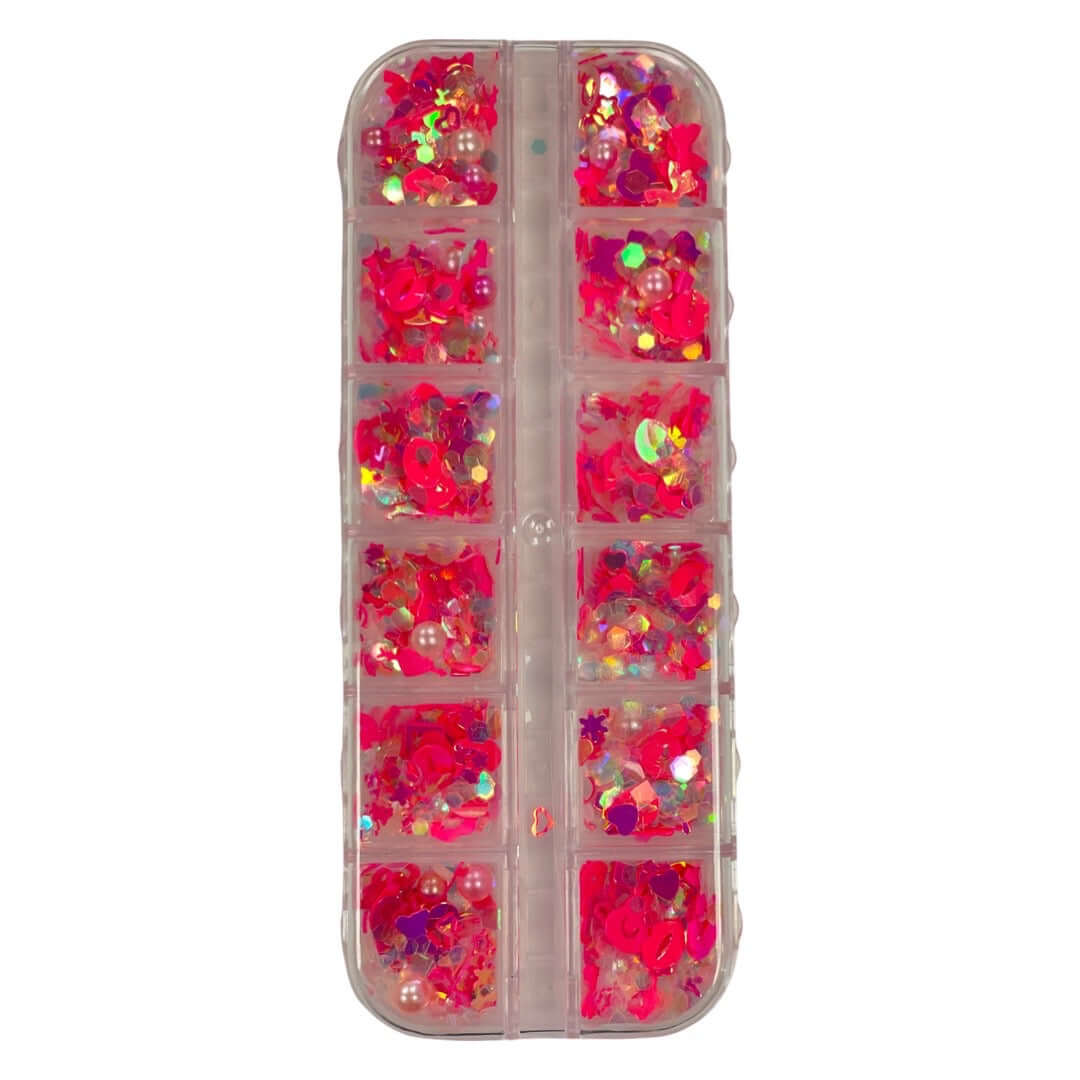 Red Nail Art Sequins