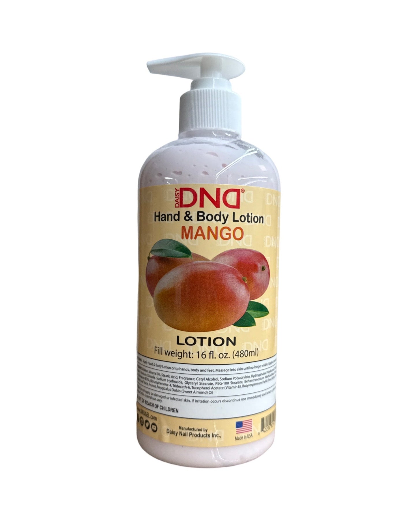DND Hand & Body Lotion Mango 16oz - w/Pump