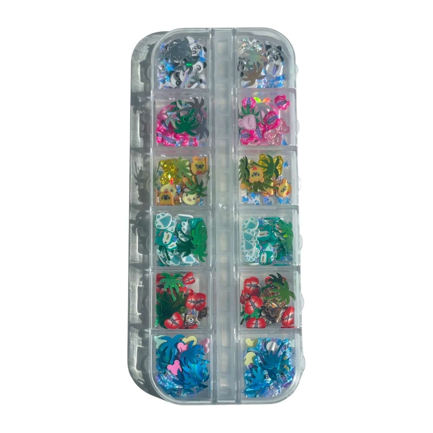 tropical nail art sequins