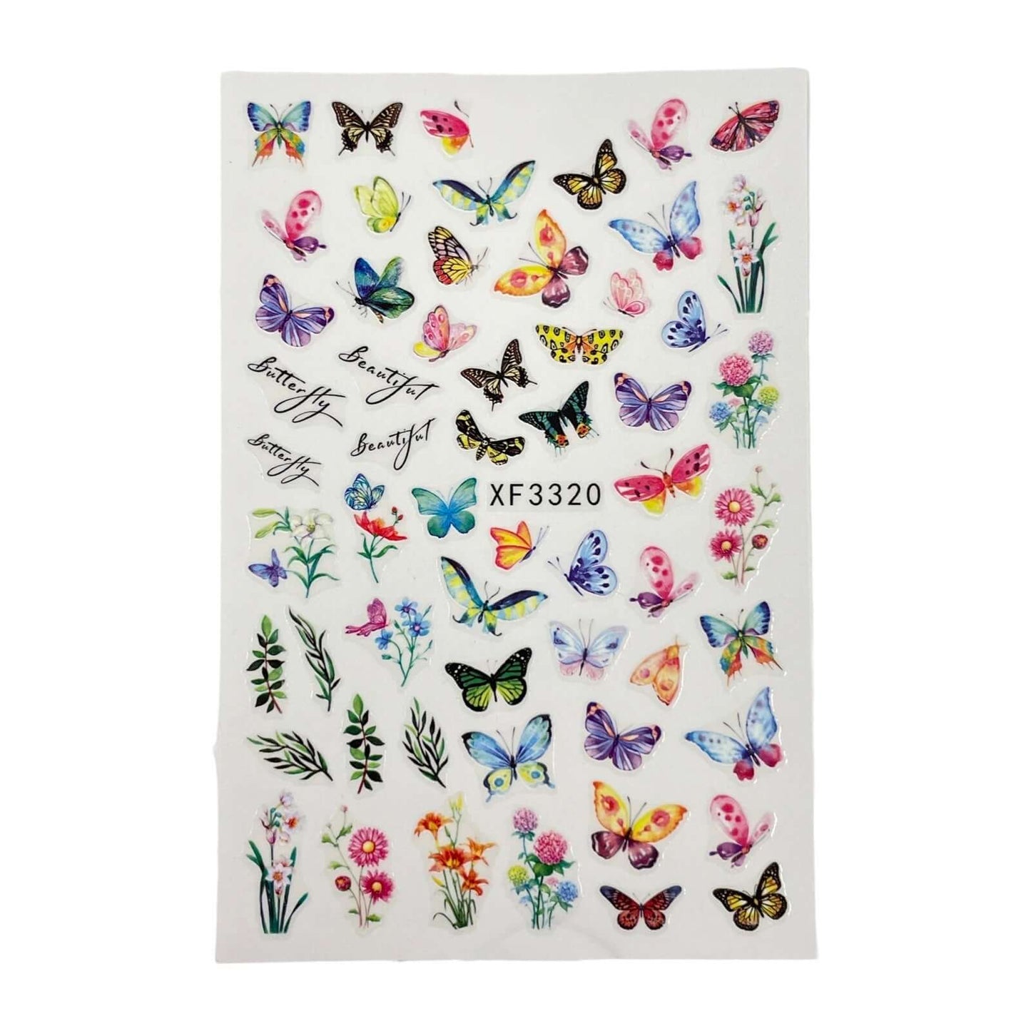 mixed butterfly nail stickers