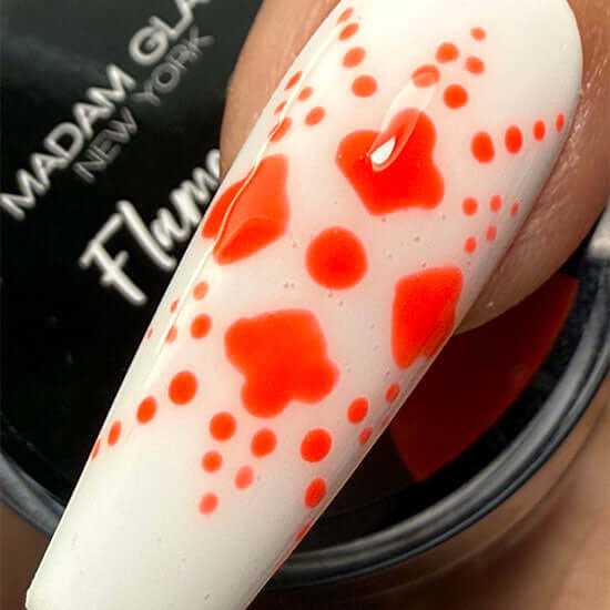 NEON RED GEL NAIL POLISH - Flame Red Gel Paint - MADAM GLAM