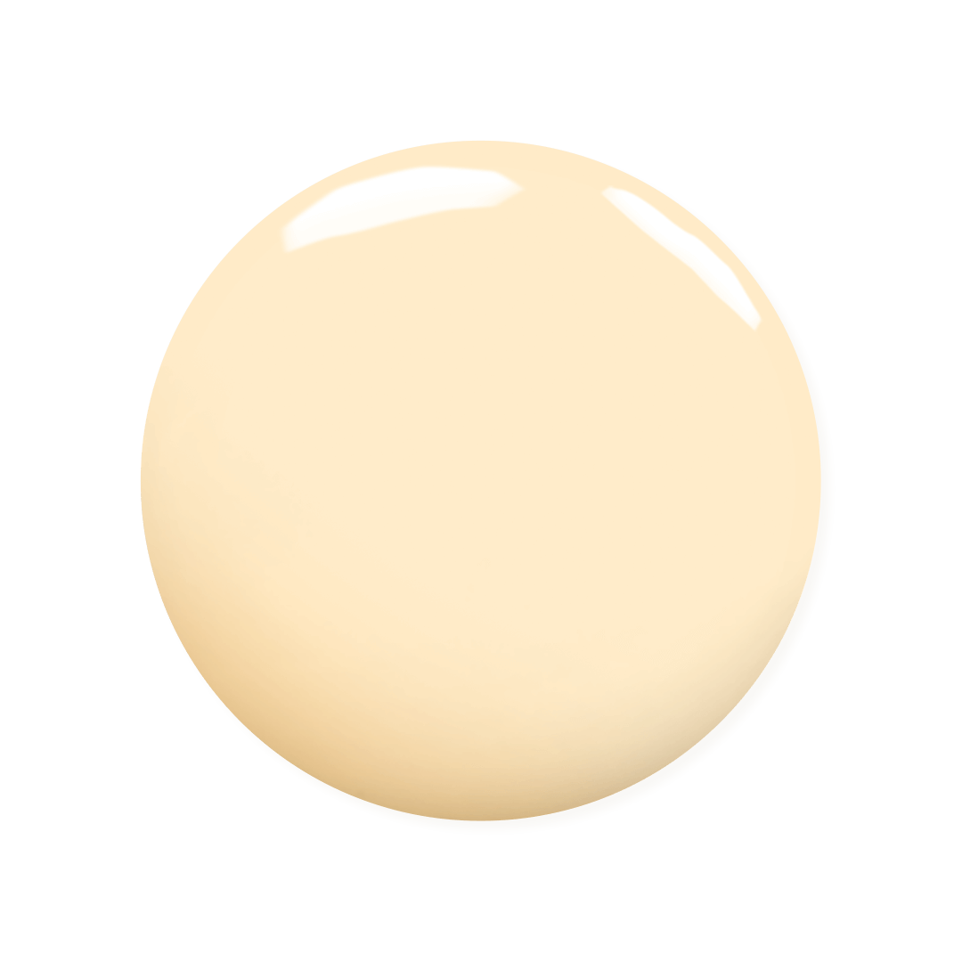 Round beige object on a white background