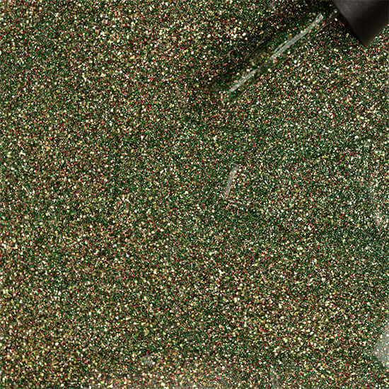 GREEN GLITTER GEL NAIL POLISH